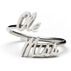 Stone Armory University of Mississippi Ole Miss Jewelry - Ole Miss Stainless Steel Ring - Hypoallergenic and Adjustable Sizes 5-12 - Ole Miss Gifts for Women