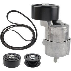 AUTOKAY Belt Tensioner & Idler Pulley V-Ribbed Belt Kit fit for Hyundai for Kia 10-16 2.0L 2.4L 252122G760 2528125000 2528825001