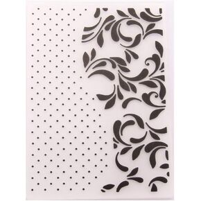 الدوامات يترك النقاط خلفية البلاستيك النقش مجلد للقصاصات DIY ألبوم بطاقة أداة قالب بلاستيكي المجلدات in Kuwait