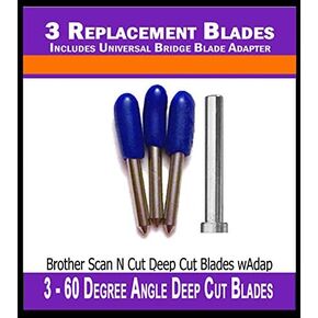 Replacement Blade Brother Scan N Cut Compatible Adapter Works in Deep Cut Holder to use Universal Blades from Bridge Deep Cut Standard German Carbide Blades in Kuwait
