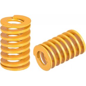 uxcell 3D Printer Die Spring, 14mm OD 45mm Long 2pcs Spiral Stamping Light Load Compression Mould Die Springs for 3D Printer Electric Part, Yellow in Kuwait