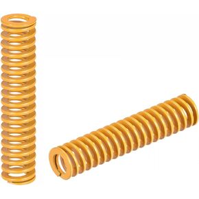 uxcell 3D Printer Die Spring, 14mm OD 45mm Long 2pcs Spiral Stamping Light Load Compression Mould Die Springs for 3D Printer Electric Part, Yellow