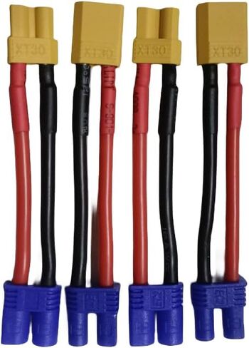 Hengfuntong-Elec XT30 التوصيل ذكر أنثى إلى EC2 التوصيل ذكر أنثى موصل قابس محول البطارية 16awg 40 مللي متر 2 أزواج in Kuwait