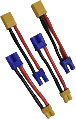 Hengfuntong-Elec XT30 التوصيل ذكر أنثى إلى EC2 التوصيل ذكر أنثى موصل قابس محول البطارية 16awg 40 مللي متر 2 أزواج in Kuwait