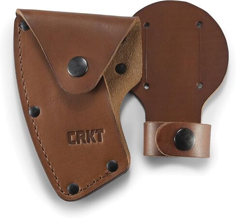 CRKT Freyr Axe: Outdoor Axe with Deep Beard Design, Forged Carbon Steel Blade, and Hickory Wooden Handle 2746 & CRKT T-Hawk Leather Sheath Mask for use, Kangee & Nobo Tomahawks D2730-1 in Saudi Arabia
