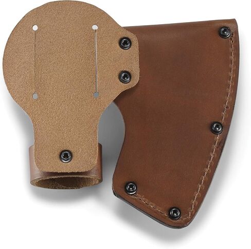 CRKT Freyr Axe: Outdoor Axe with Deep Beard Design, Forged Carbon Steel Blade, and Hickory Wooden Handle 2746 & CRKT T-Hawk Leather Sheath Mask for use, Kangee & Nobo Tomahawks D2730-1 in Saudi Arabia