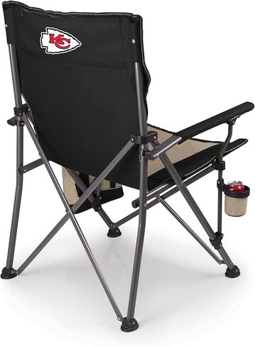 مبرد Big Bear XXL من PICNIC TIME، شاطئ عالي التحمل، كرسي تخييم بسعة 500 رطل مع حقيبة حمل، شعار فريق NFL، مقاس واحد، أسود in Saudi Arabia