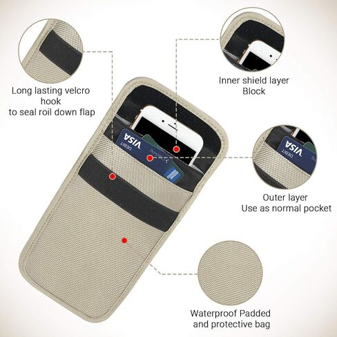 حقيبة فاراداي للهاتف الخلوي RFID، مفتاح FOB، GPS، UHF، حافظة حماية الخصوصية لمنع أثر IP (أخضر) in Saudi Arabia