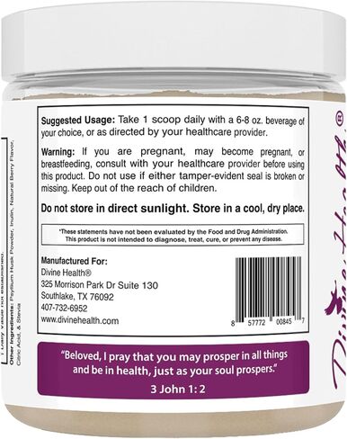 Divine Health Dr Colbert MD Fiber Zone Powder | Berry Flavor Prebiotics, Isoluble & Soluble Fiber | Psyllium Husk & Inulin | 6g Fiber | Recommended in Healthy Gut Zone Book | 9.52 oz in Kuwait