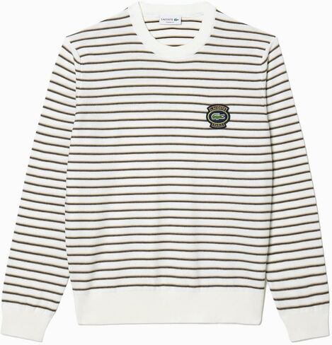 Lacoste Men's Long Sleeve Classic Fit Stripe Sweater in Saudi Arabia