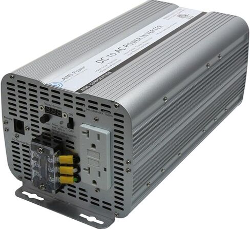 AIMS Power 2000 وات محول طاقة جيبي معدل 12 فولت تيار مستمر إلى 120 فولت تيار متردد ETL معتمد إلى UL 458 مع منافذ GFCI وكتلة طرفية للتيار المتردد in Kuwait