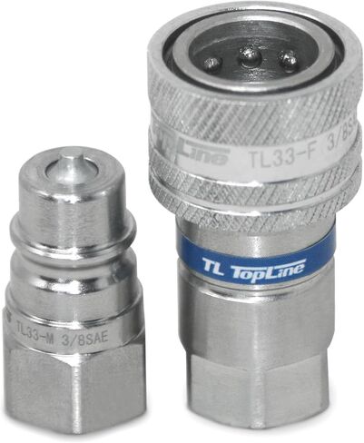 TL33 3/8" SAE Thread Hydraulic Quick Connect Coupler Set 1/4" body Ag ISO 5675 (9/16"-18 ORB) in Saudi Arabia