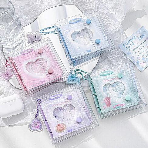 دفتر ملاحظات صغير حلزوني من Doraking لسكرابوكينغ، صفحة ملونة، جيب غطاء، زخارف أكريليك، لوازم مجلة مخطط رصاصة غير المرغوب فيها لدفتر الألبوم DIY Art Craft in Kuwait