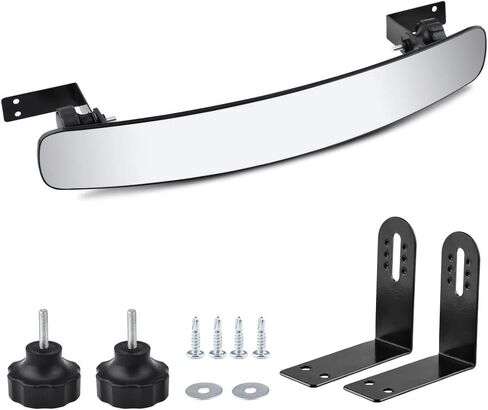 ERKOON عربة جولف مرآة الرؤية الخلفية 16.5 بوصة واسعة للغاية عربة جولف بانورامية مرآة الرؤية الخلفية تناسب EZGO، ياماها، نادي السيارات in Kuwait