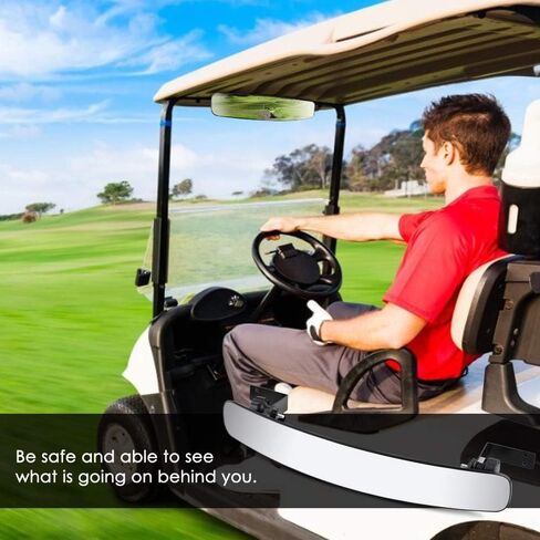 ERKOON عربة جولف مرآة الرؤية الخلفية 16.5 بوصة واسعة للغاية عربة جولف بانورامية مرآة الرؤية الخلفية تناسب EZGO، ياماها، نادي السيارات in Kuwait