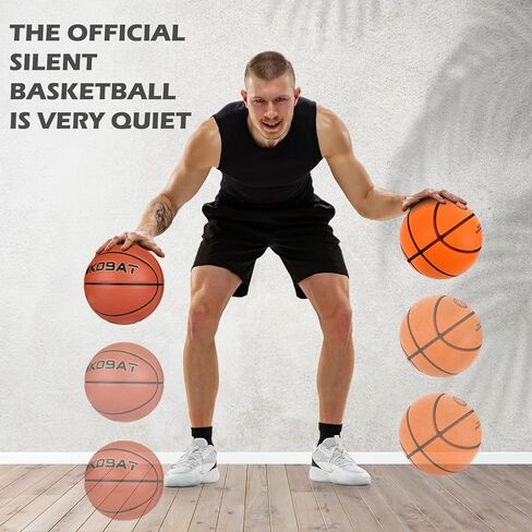 LINZXNBKING Official Size 7 (29.5") Silent Basketball High-Density Soft Foam and Low Noise Indoor Training Ball Easy Grip Highly Elastic Practice Ball in Kuwait