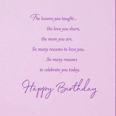 Hallmark Birthday Card for Mom (Pink Flowers) in Saudi Arabia
