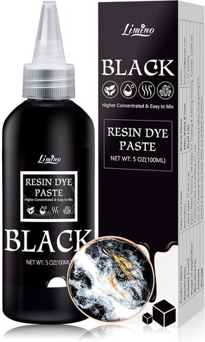 Black Epoxy Resin Pigment Paste - 3.4 fl.oz / 100ml Concentrated Black Resin Dye Paste for DIY Resin Art, UV Resin, River Table - Opaque Black Epoxy Pigment Paste for Resin Painting, Coaster, Jewelry in Saudi Arabia
