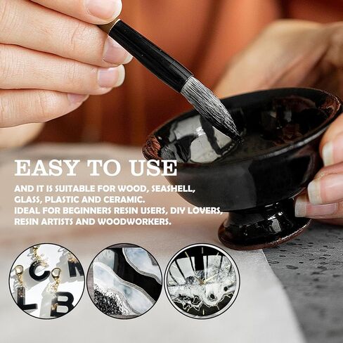 Black Epoxy Resin Pigment Paste - 3.4 fl.oz / 100ml Concentrated Black Resin Dye Paste for DIY Resin Art, UV Resin, River Table - Opaque Black Epoxy Pigment Paste for Resin Painting, Coaster, Jewelry in Saudi Arabia