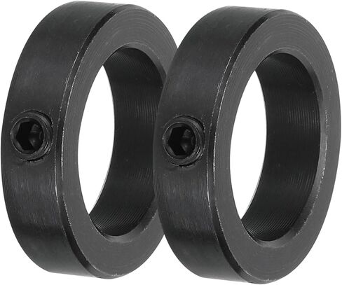 MECCANIXITY Shaft Collar 1 Inch Bore Carbon Steel Set Screw Style Clamping Collars Black 2 Pcs in Saudi Arabia