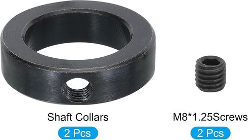 MECCANIXITY Shaft Collar 1 Inch Bore Carbon Steel Set Screw Style Clamping Collars Black 2 Pcs in Saudi Arabia