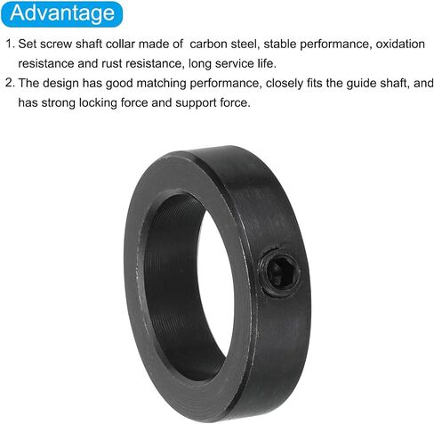 MECCANIXITY Shaft Collar 1 Inch Bore Carbon Steel Set Screw Style Clamping Collars Black 2 Pcs in Saudi Arabia
