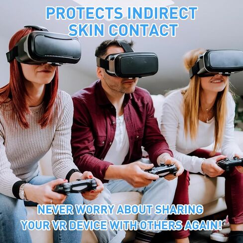 غطاء وجه Yoposeo VR للاستعمال مرة واحدة، واقي للتعرق، وسادات قناع الوجه VR للوجه لـ Meta Quest 3 Quest 2، ملحقات لـ Apple Vision Pro (مجموعة 20) in Saudi Arabia
