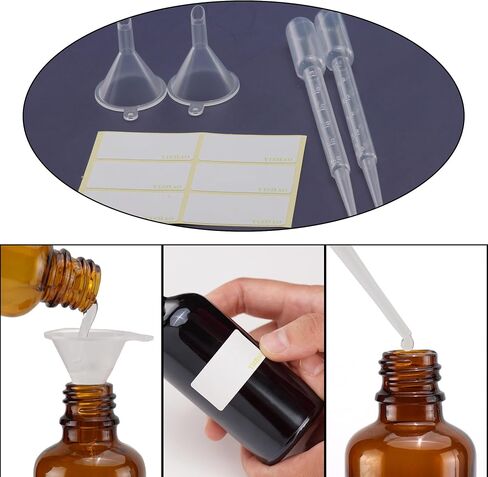 YIZHAO Blue Glass Dropper Bottle 4oz, Tincture Bottles with Glass Dropper, for Essential Oils, Aromatherapy, Cosmetic, Laboratory, Pharmacy, Liquids, Travel –4 Pcs in Kuwait