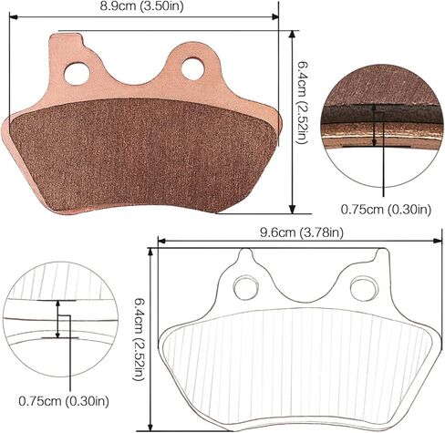 وسادات الفرامل الأمامية والخلفية من Motofoal لـ 2000-2007 Harley Davidson Heritage Softail Road King Dyna Fatboy Electra Glide Ultra Classic Night Train Touring Flhtcu-i وسادات فرامل نحاسية شديدة الملبدة in Kuwait