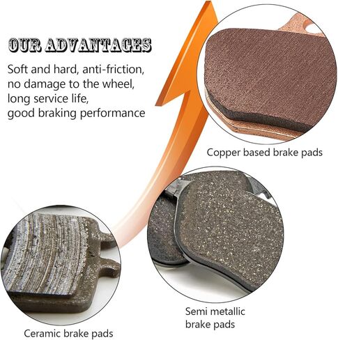 وسادات الفرامل الأمامية والخلفية من Motofoal لـ 2000-2007 Harley Davidson Heritage Softail Road King Dyna Fatboy Electra Glide Ultra Classic Night Train Touring Flhtcu-i وسادات فرامل نحاسية شديدة الملبدة in Kuwait