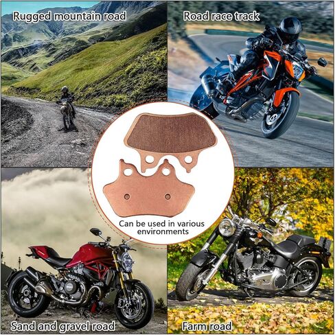 وسادات الفرامل الأمامية والخلفية من Motofoal لـ 2000-2007 Harley Davidson Heritage Softail Road King Dyna Fatboy Electra Glide Ultra Classic Night Train Touring Flhtcu-i وسادات فرامل نحاسية شديدة الملبدة in Kuwait