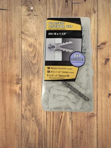 مجموعة مرساة بلاستيكية للجدران الجافة، تتضمن 100 × مرساة بلاستيكية (1 بوصة)، 100 × براغي فيليب (10 × 1-1/4 بوصة)، و1 × لقمة ثقب البناء (1/4 بوصة × 4 بوصة)، مرساة مضلعة عالية الجودة ، 10-12 براغي زنك in Kuwait