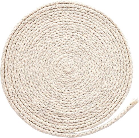 HINZIC 65 Ft Oil Lamp Wicks 1/4" Oil Lamp Wicks Round Braided Cotton Replacement Wick for Candle Lamp, Oil Lamp Wicks Only in Saudi Arabia