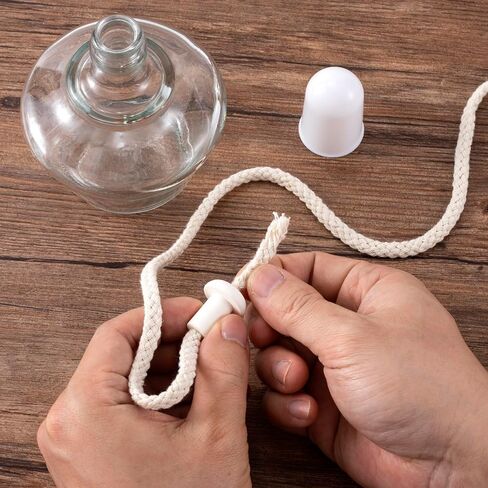 HINZIC 65 Ft Oil Lamp Wicks 1/4" Oil Lamp Wicks Round Braided Cotton Replacement Wick for Candle Lamp, Oil Lamp Wicks Only in Saudi Arabia
