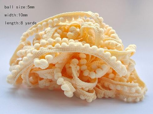 Mini Pom Pom Trim 29 Yards 29 Colors 5mm Ball Fringe Trim for Sewing Accessory Decoration DIY Crafts (Mixed Color 1 1743) in Kuwait