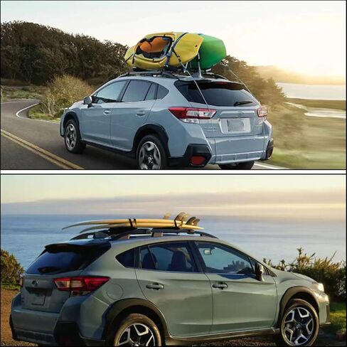 ALAVENTE سقف الرف عبر القضبان المتوافقة مع سوبارو Crosstrek 2013-2017 ث / الجانب العلوي السكك الحديدية / E361SFJ100 حامل الأمتعة أعلى السكك الحديدية الرف متوافق مع سوبارو امبريزا 2012-2016 رفوف السقف العارضة، زوج in Kuwait