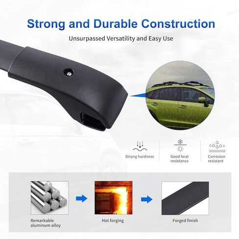 ALAVENTE سقف الرف عبر القضبان المتوافقة مع سوبارو Crosstrek 2013-2017 ث / الجانب العلوي السكك الحديدية / E361SFJ100 حامل الأمتعة أعلى السكك الحديدية الرف متوافق مع سوبارو امبريزا 2012-2016 رفوف السقف العارضة، زوج in Kuwait