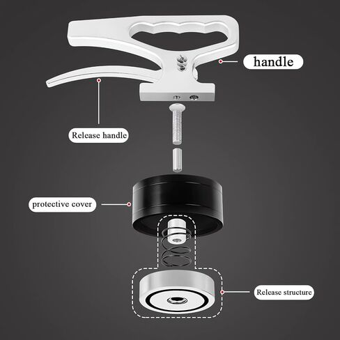 AOMAG Strong Lifting Magnet with Release 255Lbs, Powerful Magnet with Ergonomic Handle, PH-255 in Saudi Arabia