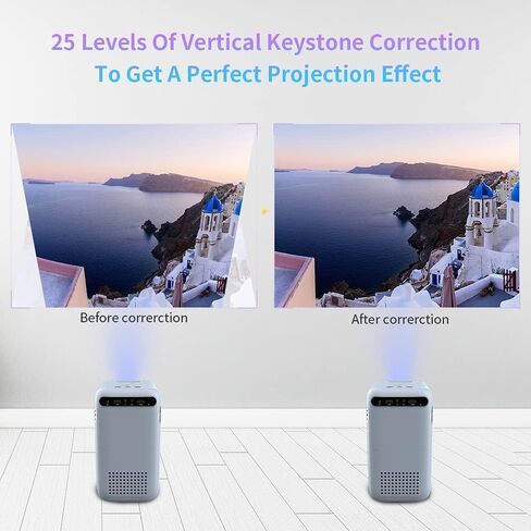 جهاز عرض التركيز التلقائي 4K ضوء النهار، 1200ANSI High Lumen Native 1080P Gaming Projector WIFI6 HDR، Ultra HD Smart Android 2+16G Home Theater Video Proyector Bluetooth Auto Keystone Apps HDMI PS5 Support in Kuwait