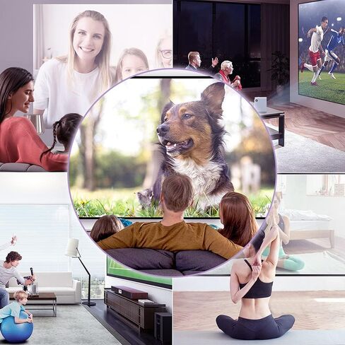 جهاز عرض التركيز التلقائي 4K ضوء النهار، 1200ANSI High Lumen Native 1080P Gaming Projector WIFI6 HDR، Ultra HD Smart Android 2+16G Home Theater Video Proyector Bluetooth Auto Keystone Apps HDMI PS5 Support in Kuwait