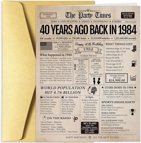 Spercy Vintage Big 95th Birthday Card, 95th Birthday Decoration for Men Women, Birthday Gift Ideas for 95 Year Old Grandma Grandpa in Kuwait