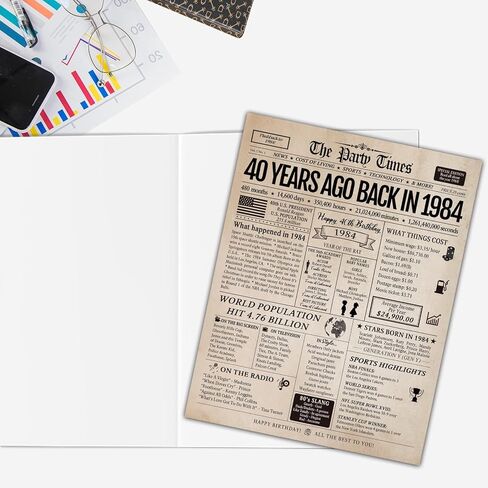 Spercy Vintage Big 95th Birthday Card, 95th Birthday Decoration for Men Women, Birthday Gift Ideas for 95 Year Old Grandma Grandpa in Kuwait