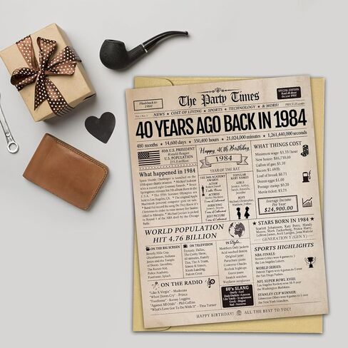 Spercy Vintage Big 95th Birthday Card, 95th Birthday Decoration for Men Women, Birthday Gift Ideas for 95 Year Old Grandma Grandpa in Kuwait