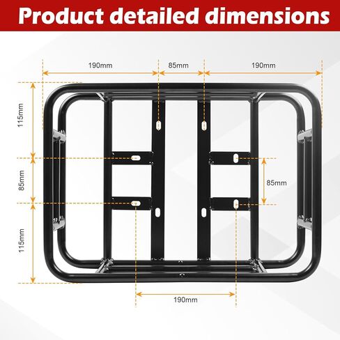 سلة دراجة ذات رف خلفي من DTNESS مقاس 18.1 × 12.6 × 5.9 بوصة، سلة دراجة ذات سعة كبيرة مع شبكة شحن وبطانة وغطاء واقي، سلة شحن خلفية شديدة التحمل لرحلة الدراجة، وحمل الحيوانات الأليفة in Kuwait