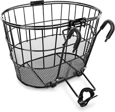 Colorbasket 02270 Mesh Bottom Lift-Off Bike Basket, with Handles, Powder Coated Steel in Kuwait