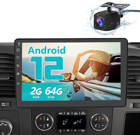 EagleNav Car Radio Stereo 2G+64G Android 12 10 Inch for Chevy Chevrolet Silverado Tahoe Equinox GMC Sierra Yukon Car Stereo Audio with Carplay/Android Auto SWC GPS WiFi BT FM with Rear Camera in Saudi Arabia