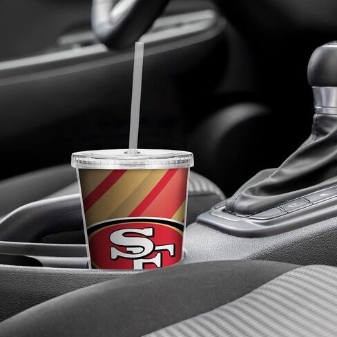 Rico Industries NFL Football 16oz Clear Tumbler W/Straw for NFL Fans in Saudi Arabia
