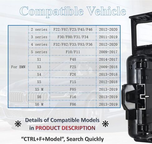 ChawYI 51247368753 51247463162 غطاء صندوق السيارة الخلفي لغطاء صندوق السيارة لسيارات BMW F22 F30 F33 F10 F25 F87 F83 2 3 4 5 6 سلسلة M3 M4 X3 مفتاح قفل الباب الخلفي in Kuwait