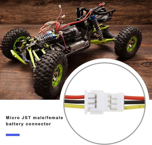 The Lord of the Tools 20 زوجًا من كابل موصل JST 3 دبابيس Micro JST 1.25 مم درجة ذكر وأنثى محول توصيل كابل تمديد مع سلك 10 سم لشرائط LED لطائرة هليكوبتر صغيرة RC in Kuwait