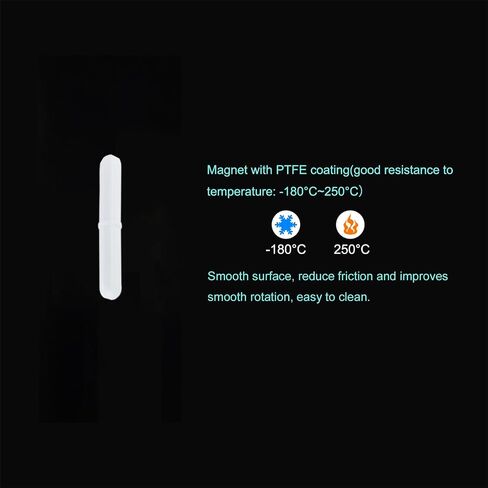 MECCANIXITY Magnetic Stirrer Mixer Stir Bar Rod 65mm(2.56") x9mm with Ring Shape PTFE Coating Magnet White for Laboratory 1Pcs in Saudi Arabia